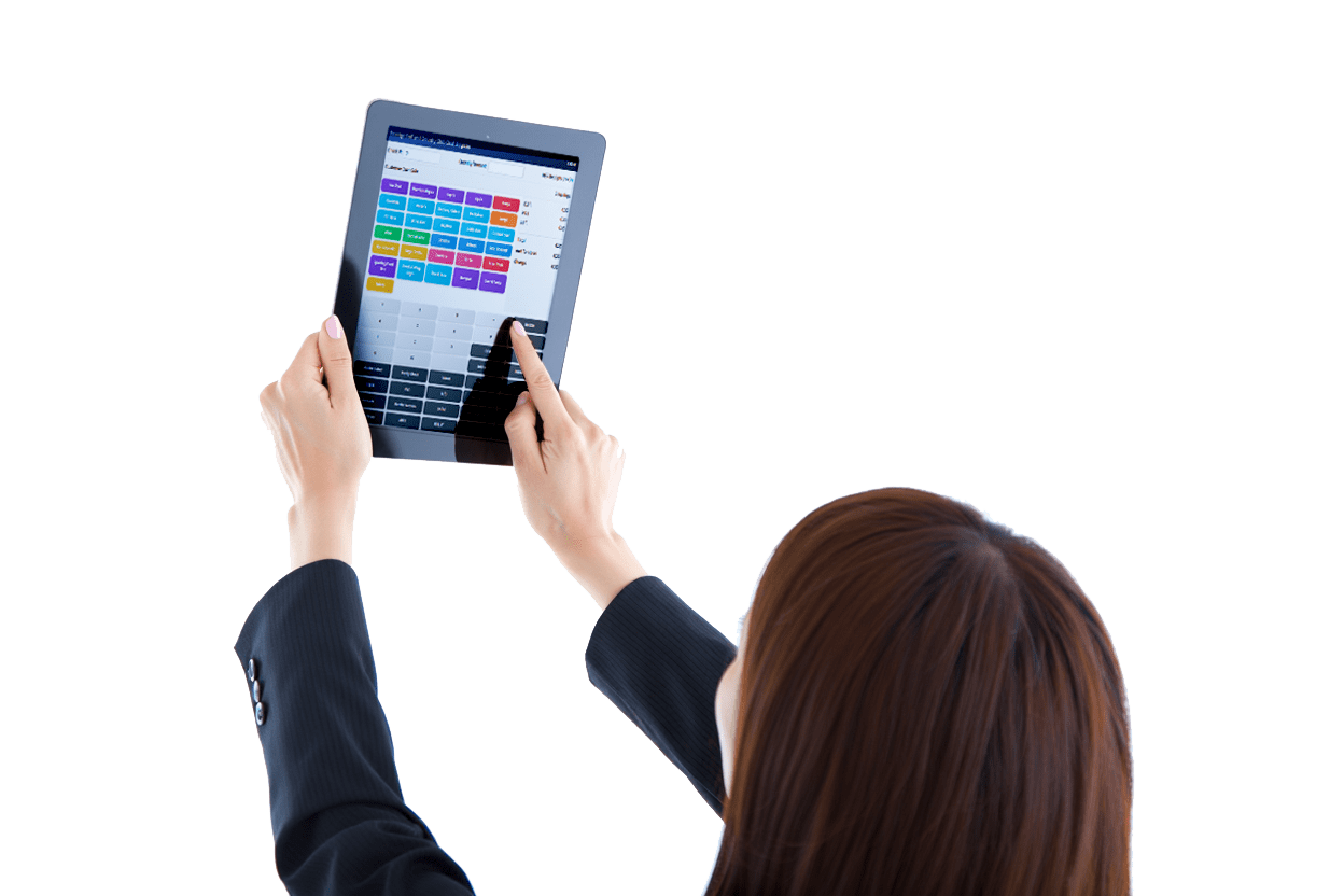 Woman using TVI POS