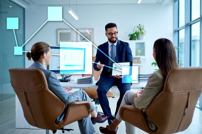 Accountant using TVI module integrated with Customers, Vendors, Staff (CRM) and Inventory and Sales (POS).