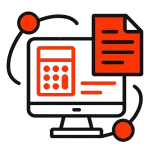 Integrated accounting icon