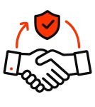 Business Managment Long Term Support and Partnership icon