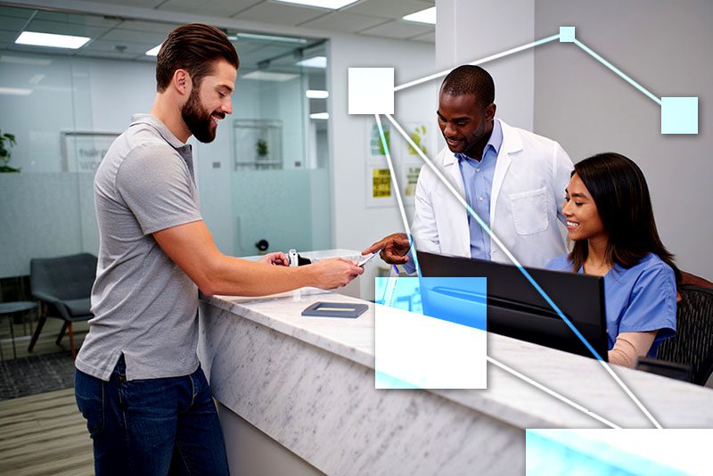 Doctors office using TVI for Patient management, accounting, inventory, and point-of-sale.