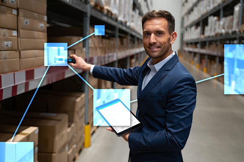 TVI Inventory -  barcode and serial number scanning support connected to sales and accounting. 