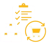 Inventory purchasing and re-ordering icon