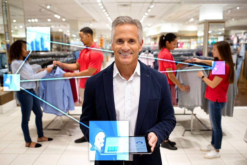 Retail store owner overseeing his staff, customers and inventory with TVI