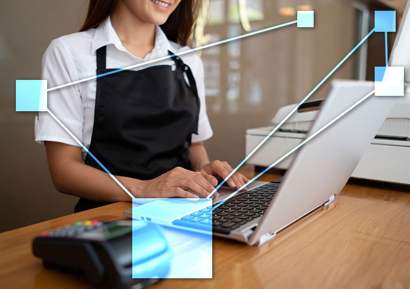 TVI POS (Point Of Sale) connected Inventory, CRM, and Accounting in real-time. 