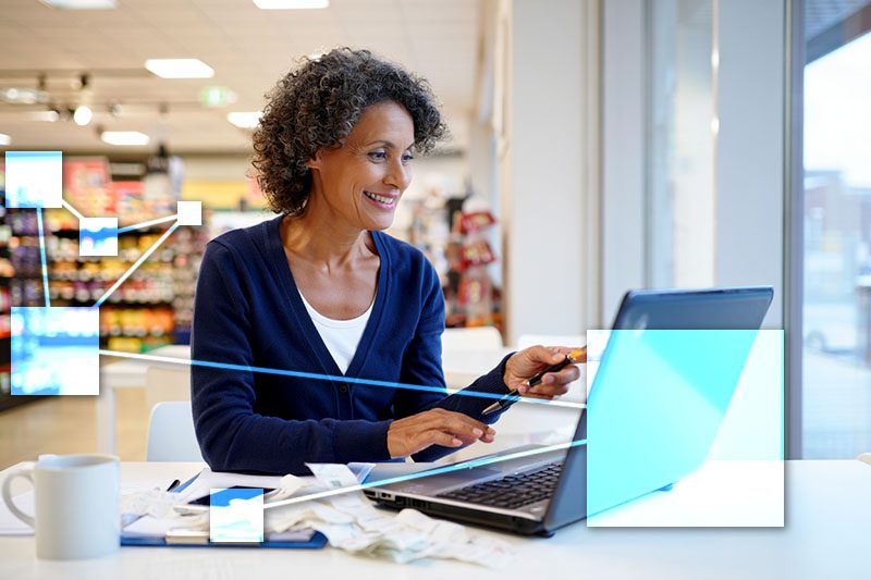 Store manager using TVI accounting and inventory reporting to plan budget and cashflow. 