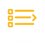 Business owner using menu driven interface for custom reporting. - TVI business management software.