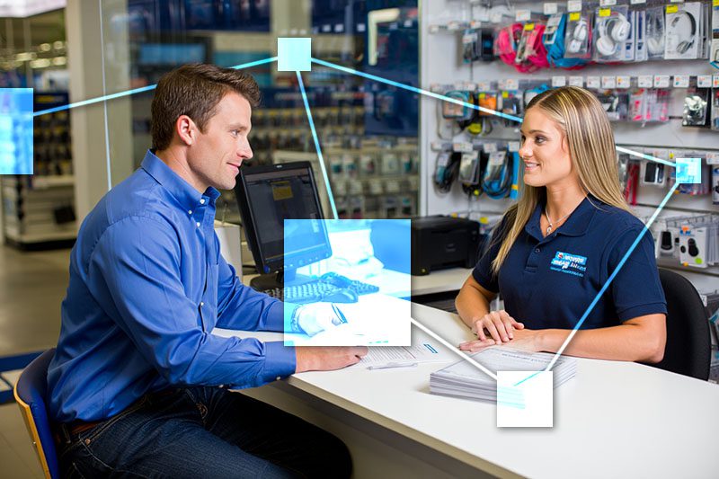 TVI service technician providing support and continued training for client