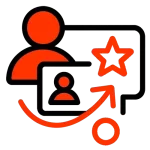 Customer loyalty and CRM icon