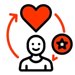 Customer experience and CRM icon