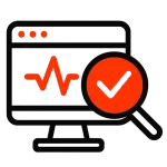 Health check and review icon